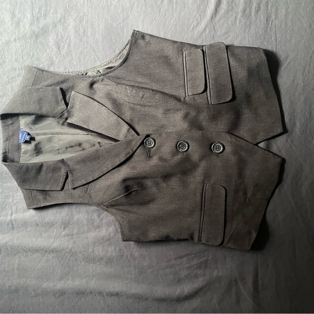 Petite Studio Black Tailored Double-Breasted Vest